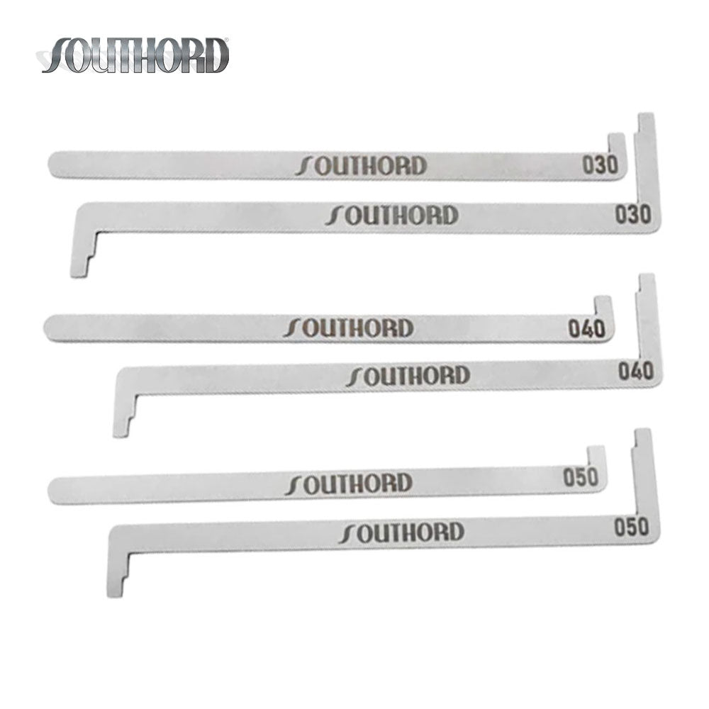 SouthOrd - TOK-FRP - Top of the Keyway Tension Tool Set for Flush and Recessed Plugs - 6 Pieces