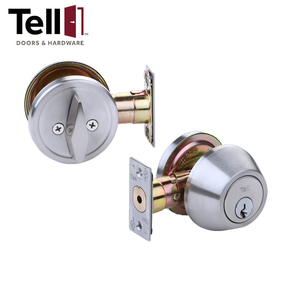 TELL DB2051 Series Standard Duty Tubular Deadbolt - Single Cylinder - Grade 2 - Optional Finish