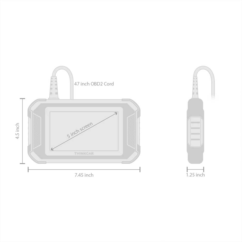 THINKCAR THINKCHECK M70 - 5 inch Professional OBD2 Scanner Car Code Reader Vehicle Diagnostic Tool