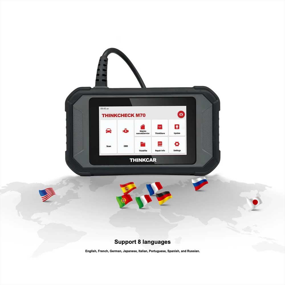 THINKCAR THINKCHECK M70 - 5 inch Professional OBD2 Scanner Car Code Reader Vehicle Diagnostic Tool