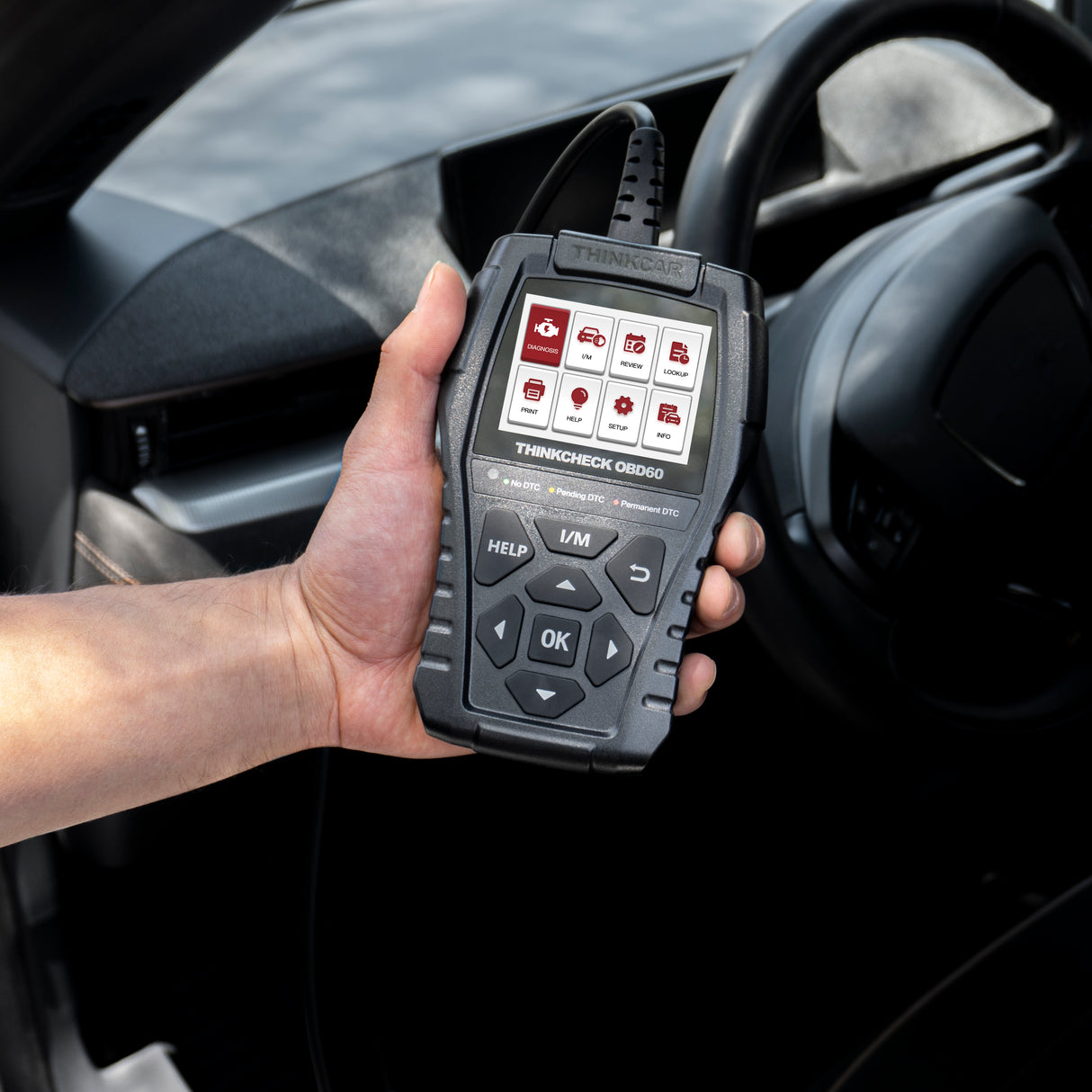 THINKCAR THINKCHECK OBD60 - OBD2 Scanner Car Code Reader Tool Check Engine Light, Smog Check Vehicle Diagnostic Equipment