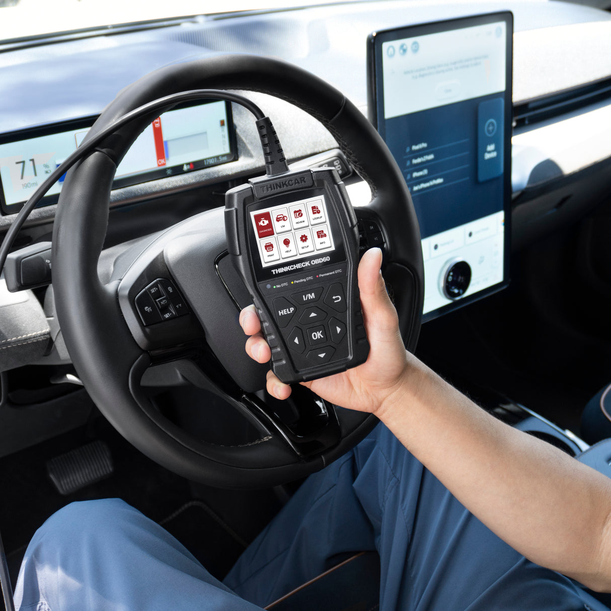 THINKCAR THINKCHECK OBD60 - OBD2 Scanner Car Code Reader Tool Check Engine Light, Smog Check Vehicle Diagnostic Equipment