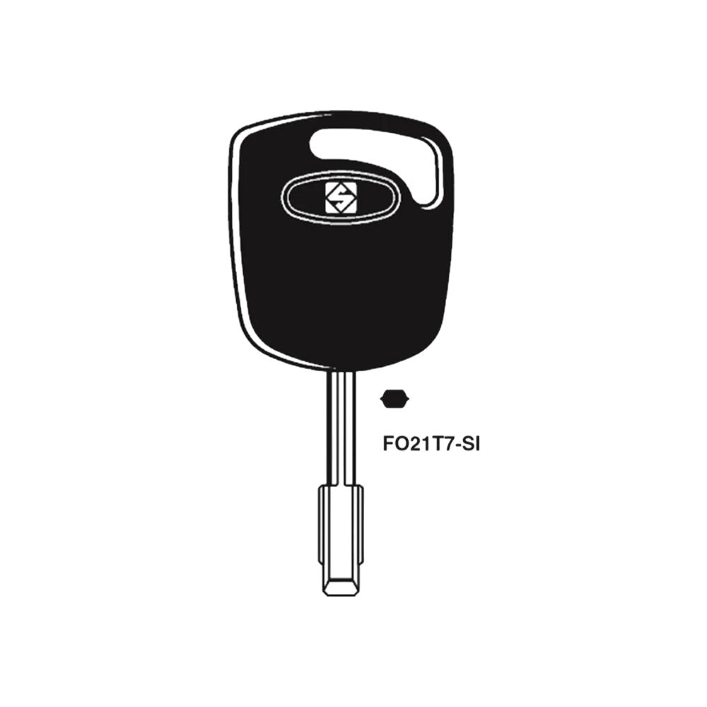 2000 - 2008 Jaguar Transponder Key - 4D60 Glass Chip - Tibbe - 6 Cuts - FO21T7