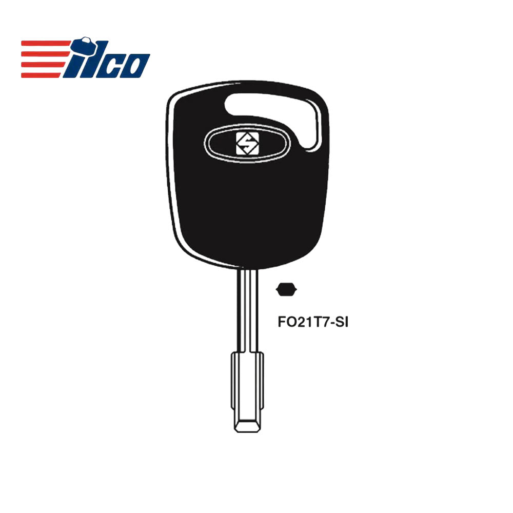 2000 - 2008 Jaguar Transponder Key - 4D60 Glass Chip - Tibbe - 6 Cuts - FO21T7