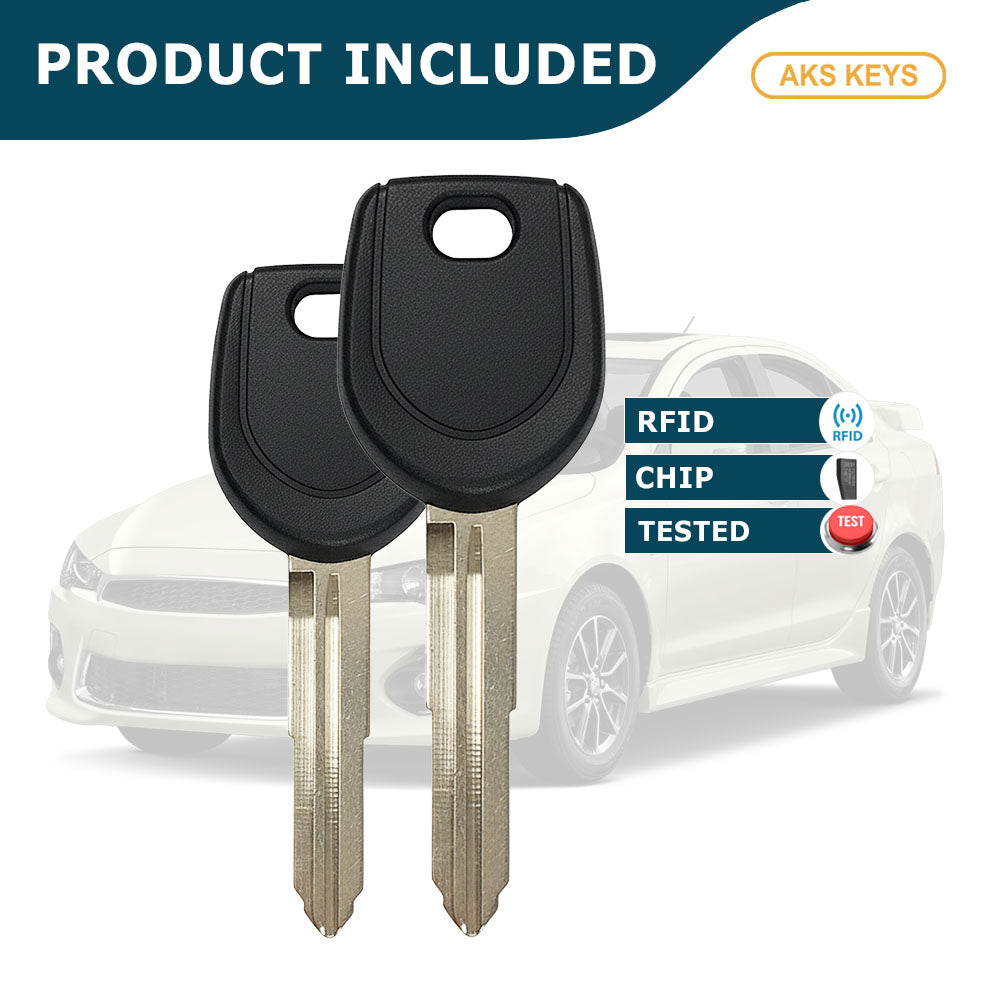 2007 - 2019 Mitsubishi Transponder Key - ID46 Chip Letter A - MIT3 - MIT17A-PT(A) (2 Pack)