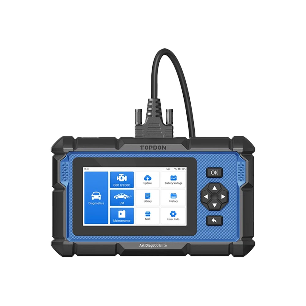 TOPDON ArtiDiag 600 Elite Supports Full OBD2 Functions, All-System Diagnostics, CAN-FD, with Lifetime Free Updates