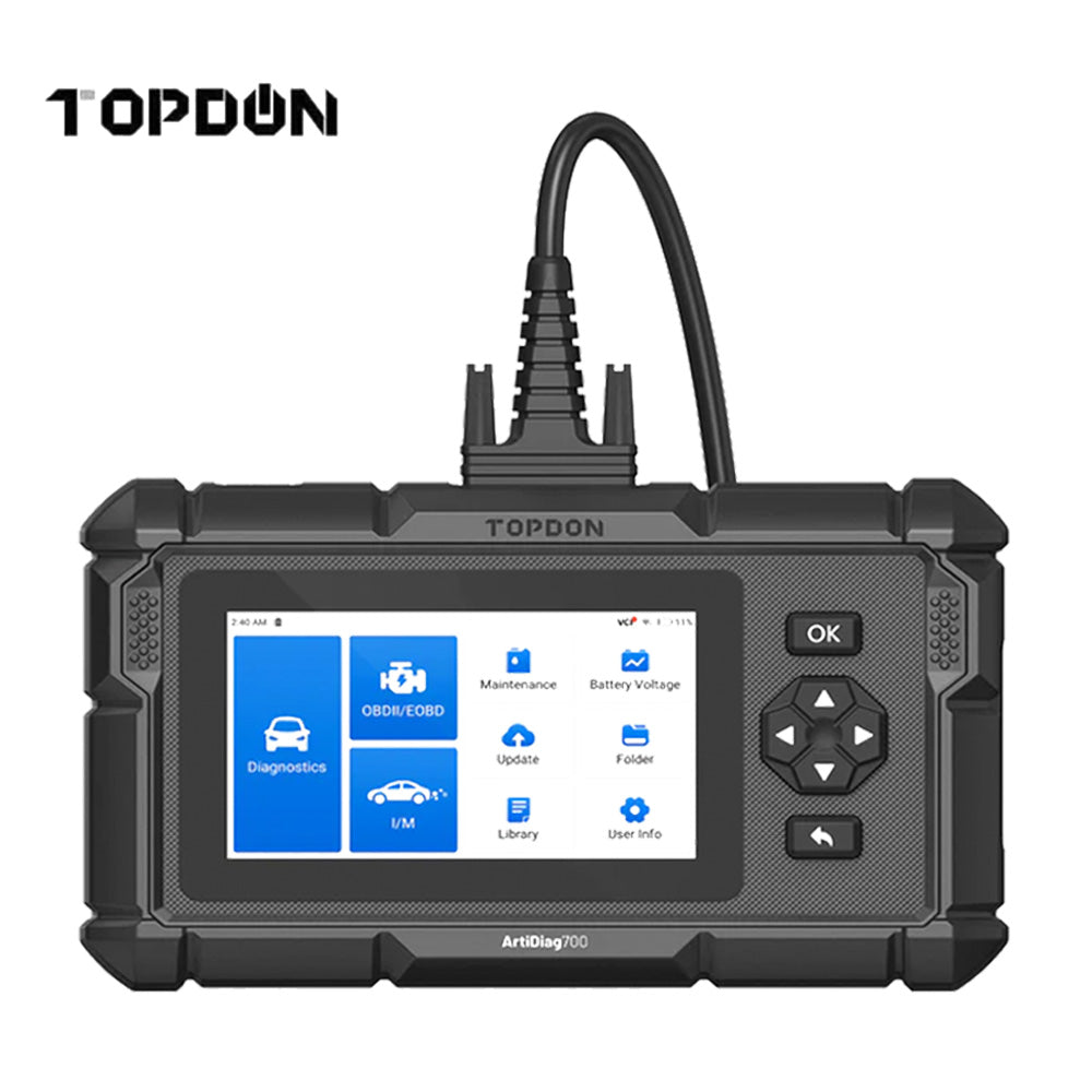 TOPDON AD700 Full System Diagnostics Tool with OBD2 Scanner and 15 Service Functions