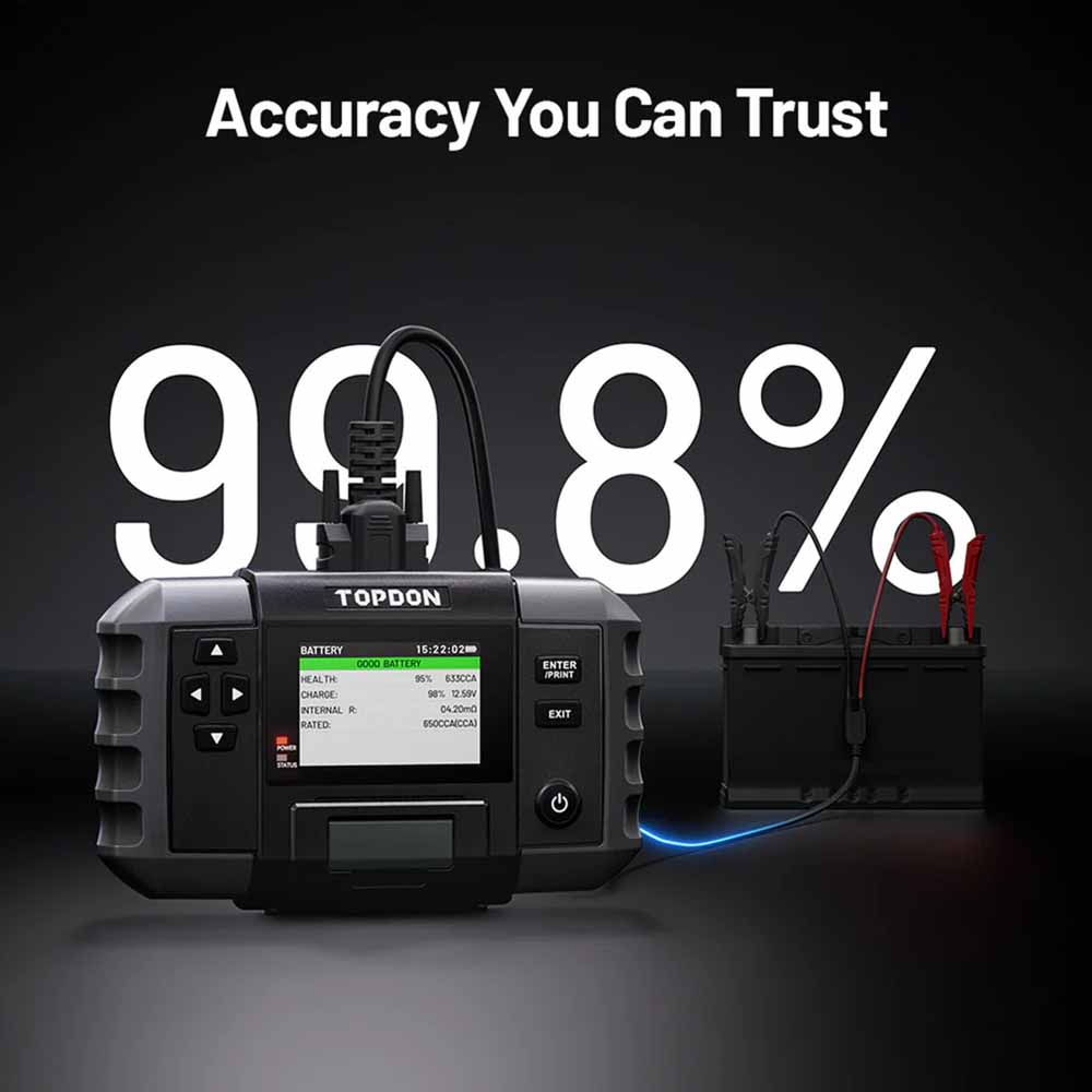 TOPDON BT600 PLUS 2-in-1 Battery and Resistance Tester for 6V, 12V, 24V Systems