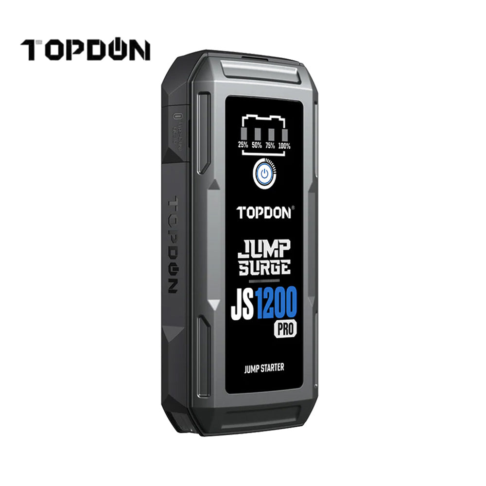 TOPDON JS1200PRO 1800 Peak Amp Car Jump Starter and Power Bank with LED Flashlight