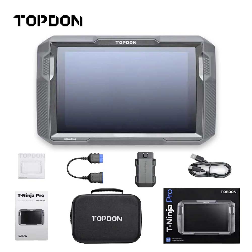 TOPDON T-Ninja Pro - 8" OBD Automotive Key Programmer and XHORSE VVDI Key Tool MAX PRO Remote Generator
