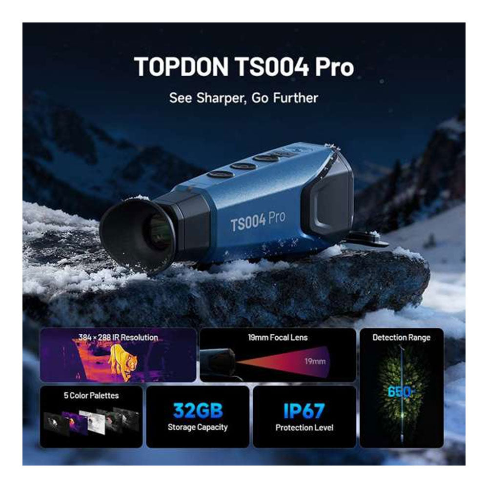 TOPDON TS004 Pro Thermal Monocular Camera with 19 mm Focal Length