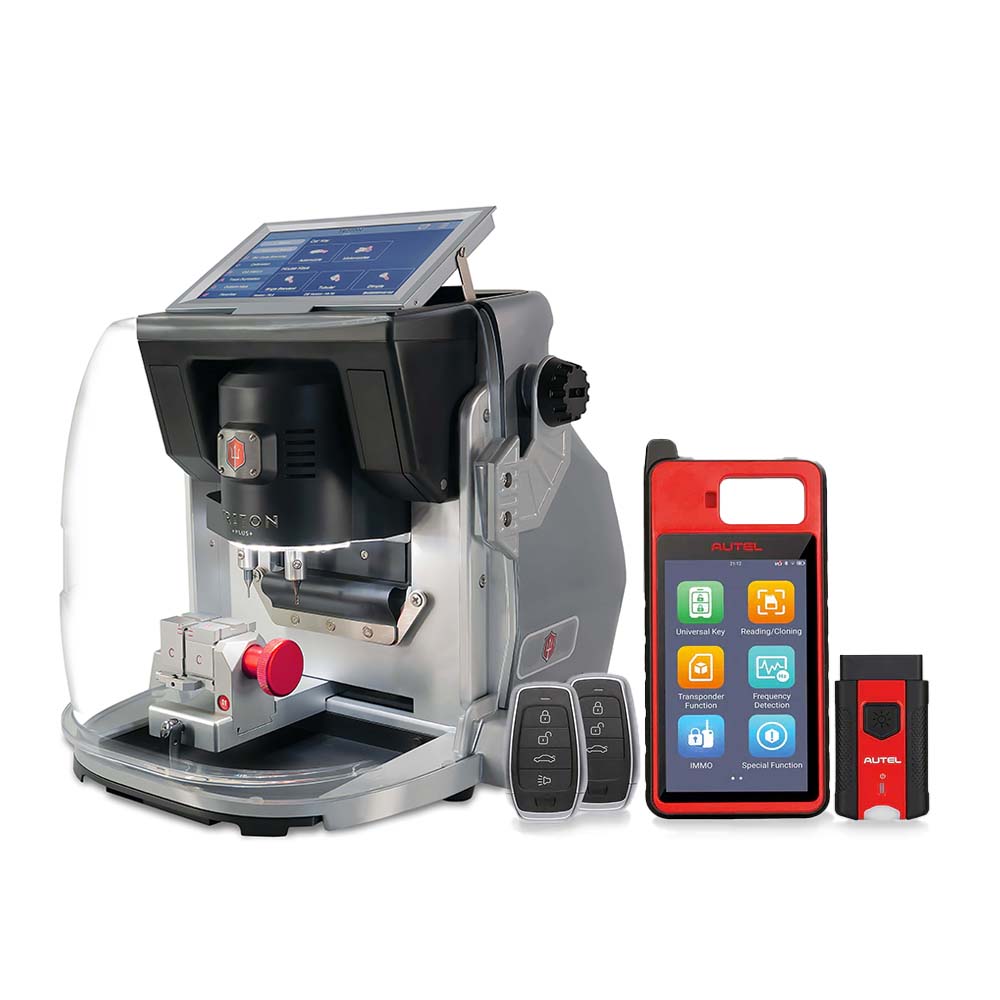 Triton PLUS Automotive Edition Key Cutting Machine with Autel MaxiIM KM100 Universal Key Generator Kit