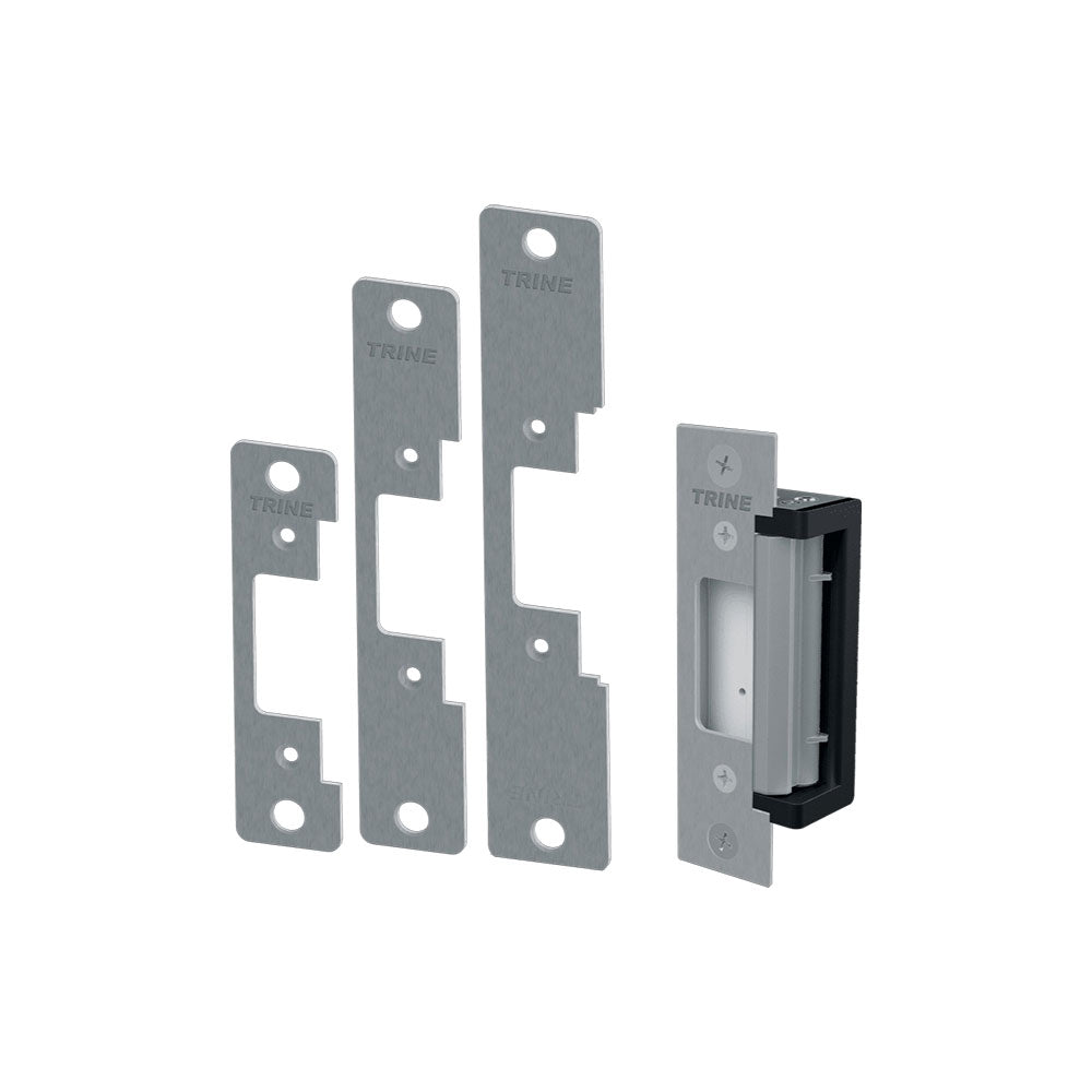 Trine - 4300 Electric Strike for Cylindrical Locks and Deadlatches with 4 Faceplates - Grade 1