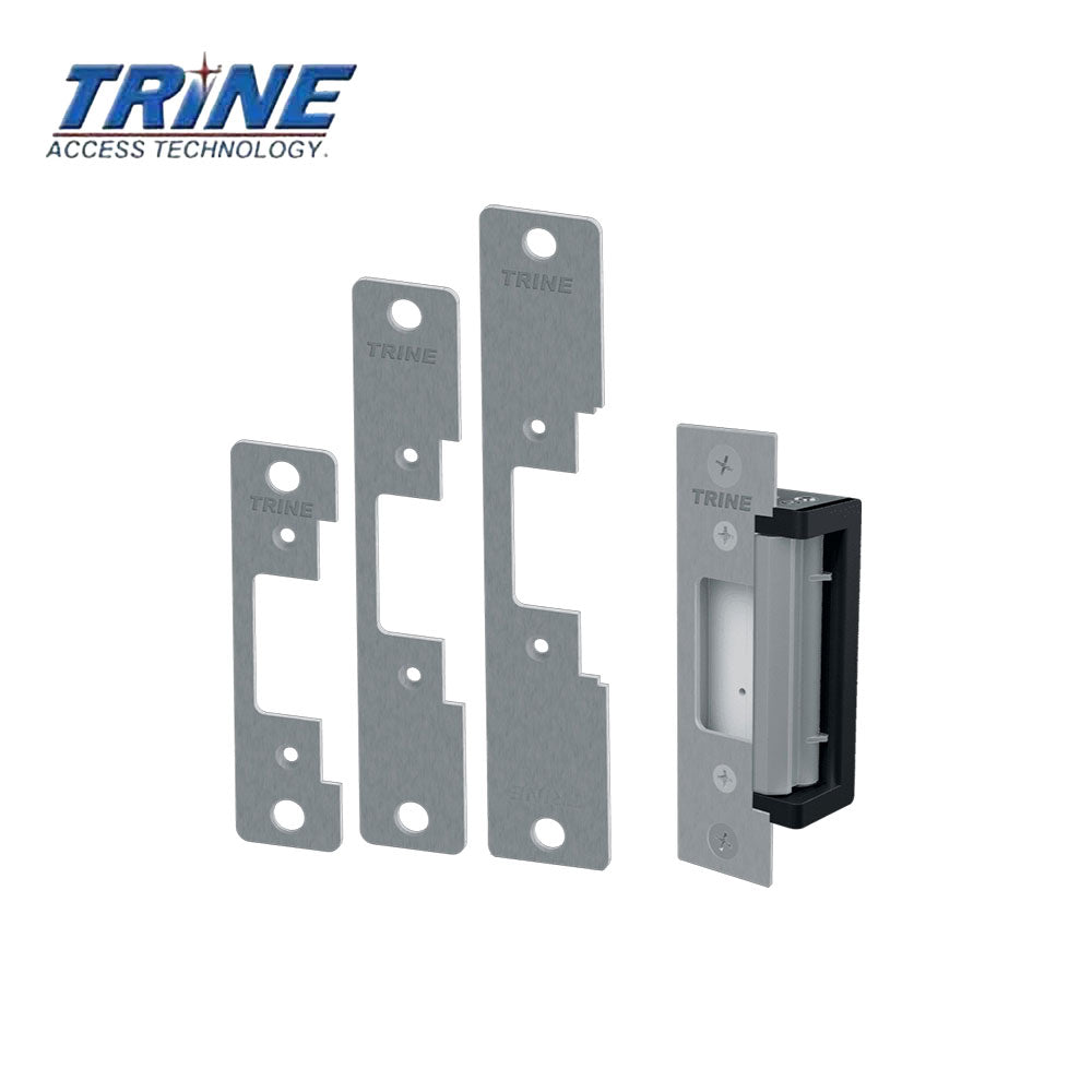 Trine - 4300 Electric Strike for Cylindrical Locks and Deadlatches with 4 Faceplates - Grade 1
