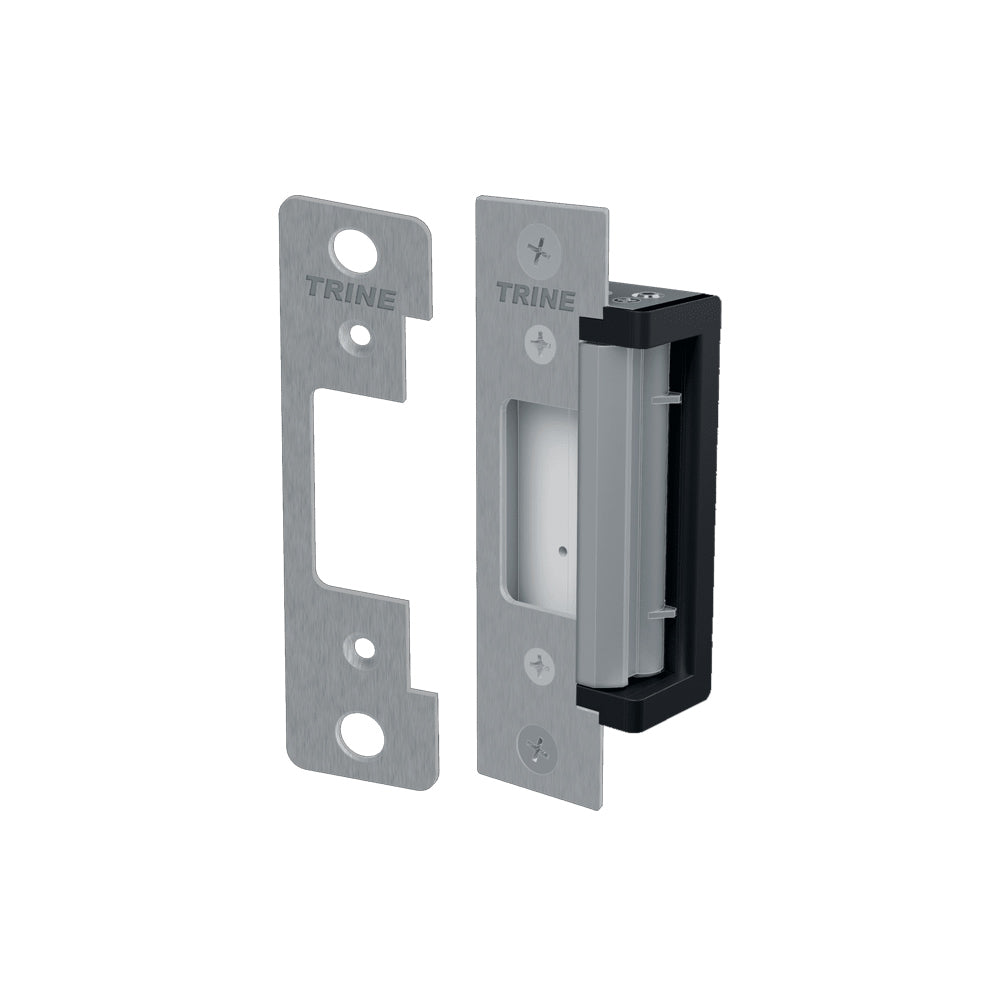 Trine - 4300CC-32D - Electric Strike Kit with 2 Faceplates - 12/24V AC/DC - Satin Stainless Steel - Grade 1