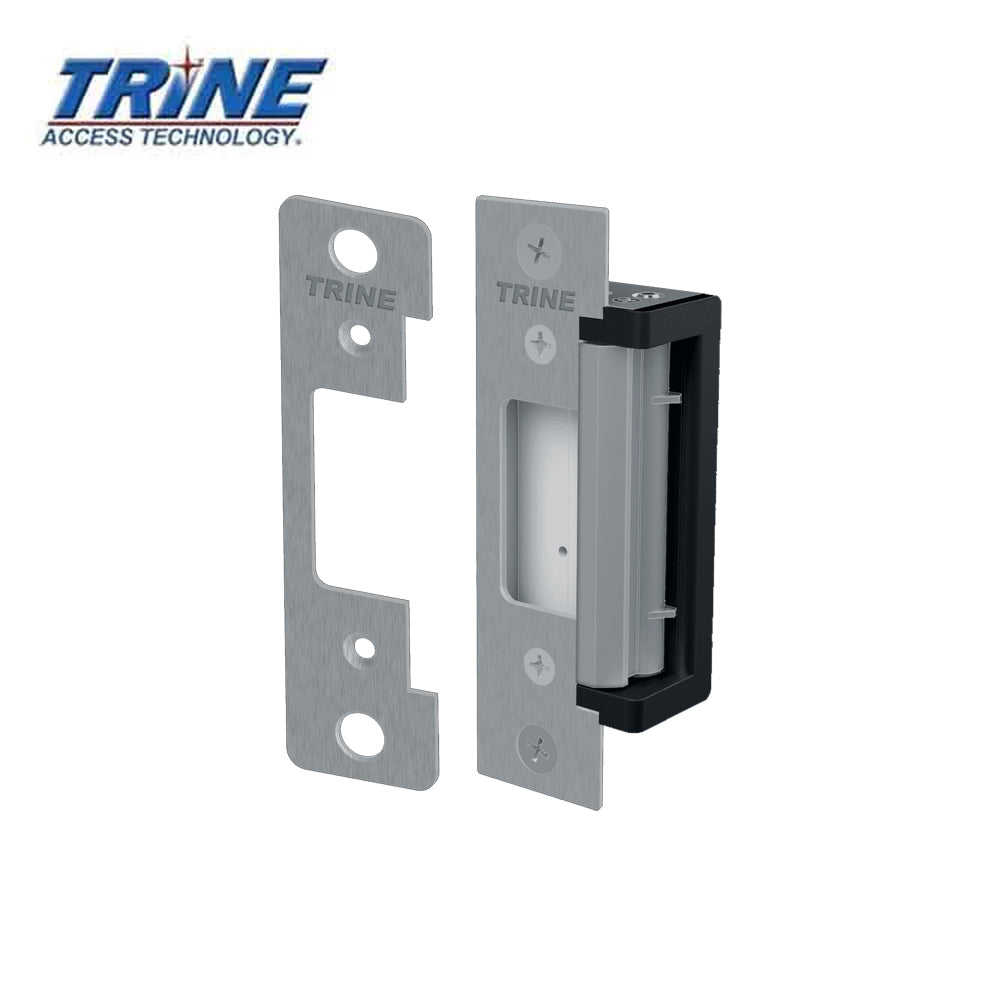Trine - 4300CC-32D - Electric Strike Kit with 2 Faceplates - 12/24V AC/DC - Satin Stainless Steel - Grade 1