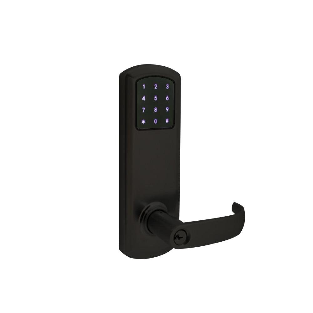 TownSteel - e-Genius - 5000 Series Electronic Interconnect Touch Keypad Lock - Bluetooth - 5-1/2" Lockbody with Narrow Faceplate - Schlage C Keyway - Entry Function