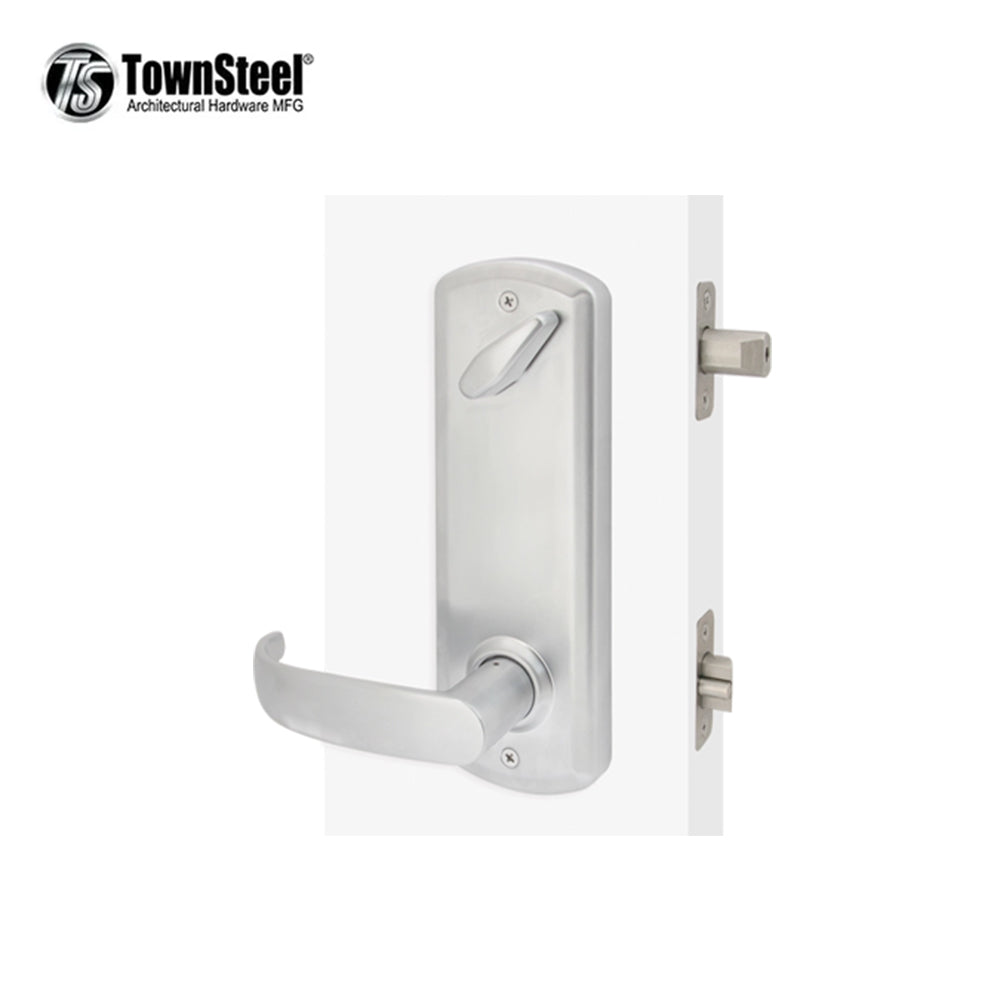 TownSteel e-Genius 7000 Series Electronic Interconnected Lock with Storeroom Function, 2-3/4" Backset and 1" x 2-1/4" Faceplate, 5-1/2" CTC, 6-pin Schlage C Keyway