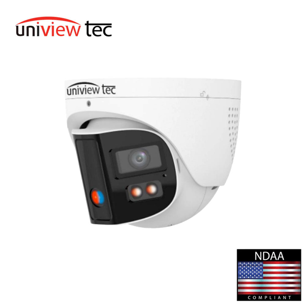 Uniview Tec IPT4K180CAIX 8MP 4K Multi-Lens ColorHunter AI Turret Camera - Ultra-Wide View - Full-Color Night Vision