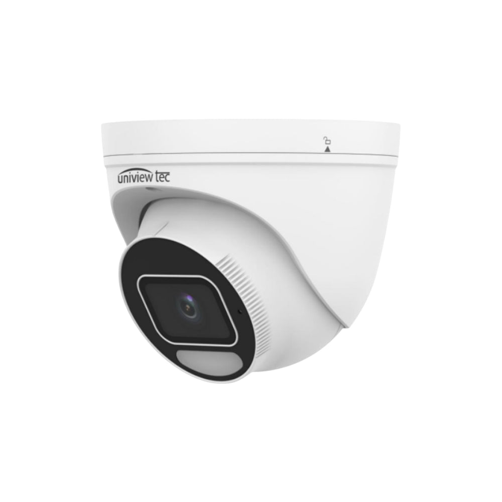 Uniview Tec IPT4WI28AIX 4MP ColorHunter+ AI Turret IP Camera with Wise-ISP, WDR, and Smart Detection