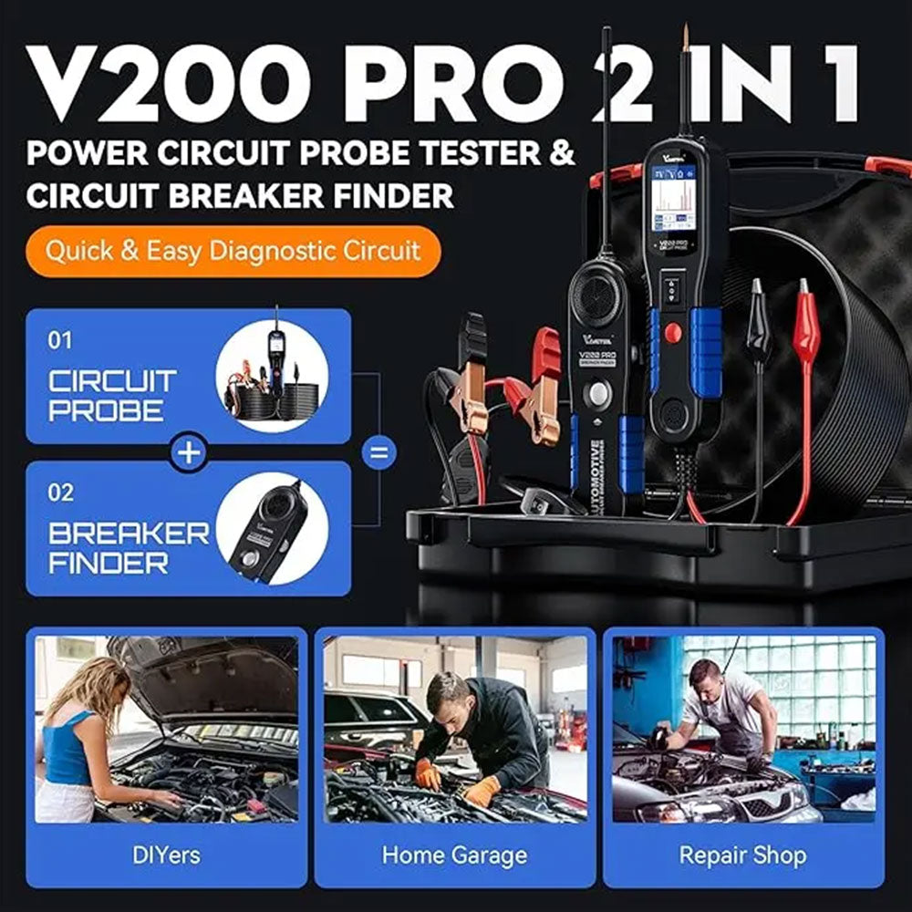 VDIAGTOOL V200 Pro Automotive Power Circuit Probe Tester and Breaker Finder Tool