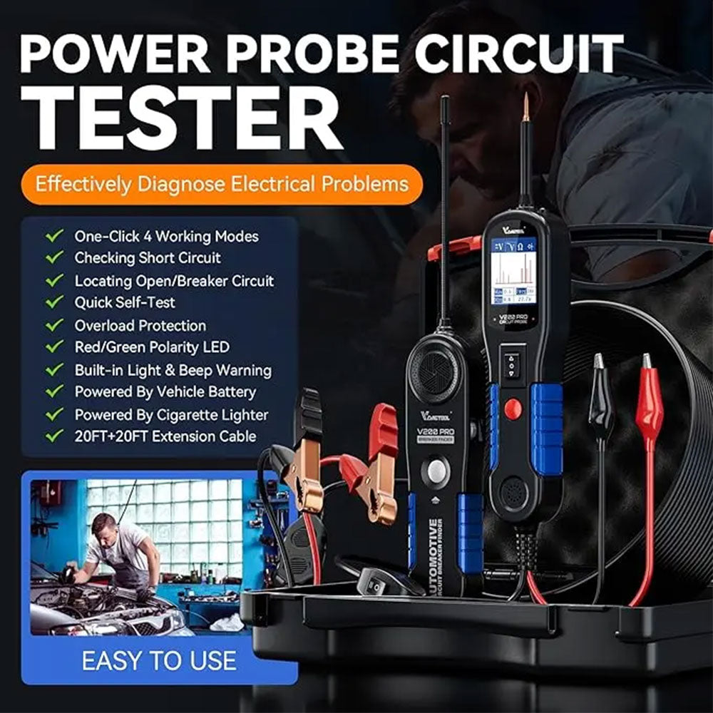 VDIAGTOOL V200 Pro Automotive Power Circuit Probe Tester and Breaker Finder Tool
