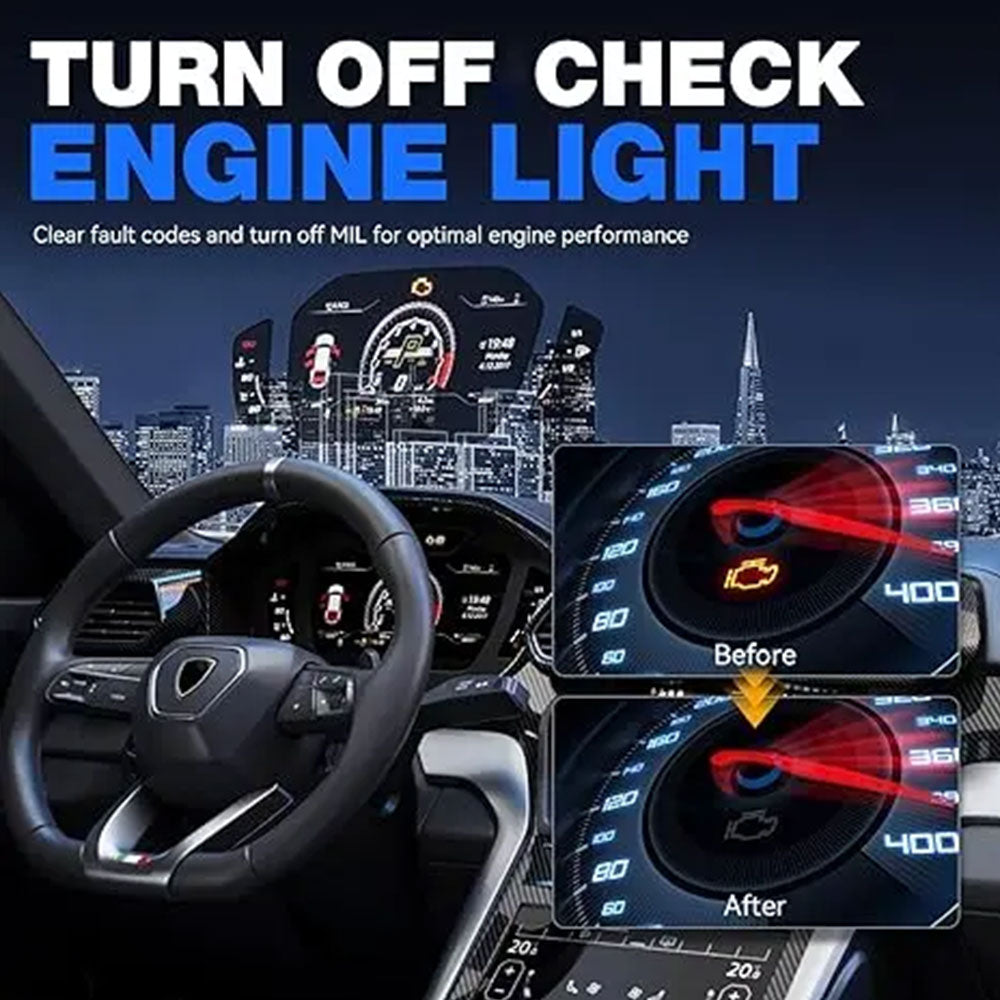 VDIAGTOOL VD30 Pro OBD2 Diagnostic Scanner for Cars and Trucks - Check Engine Code Reader with Live Data, Reset & I/M Readiness