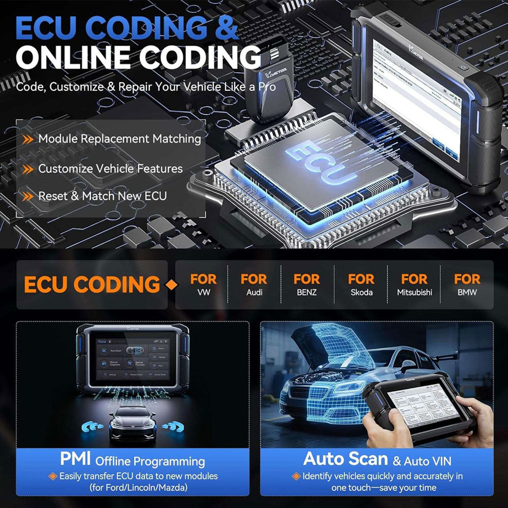 VDIAGTOOL VD70S Bidirectional Scan Tool - All system Diagnostics, 39+ Advanced Maintenance Functions