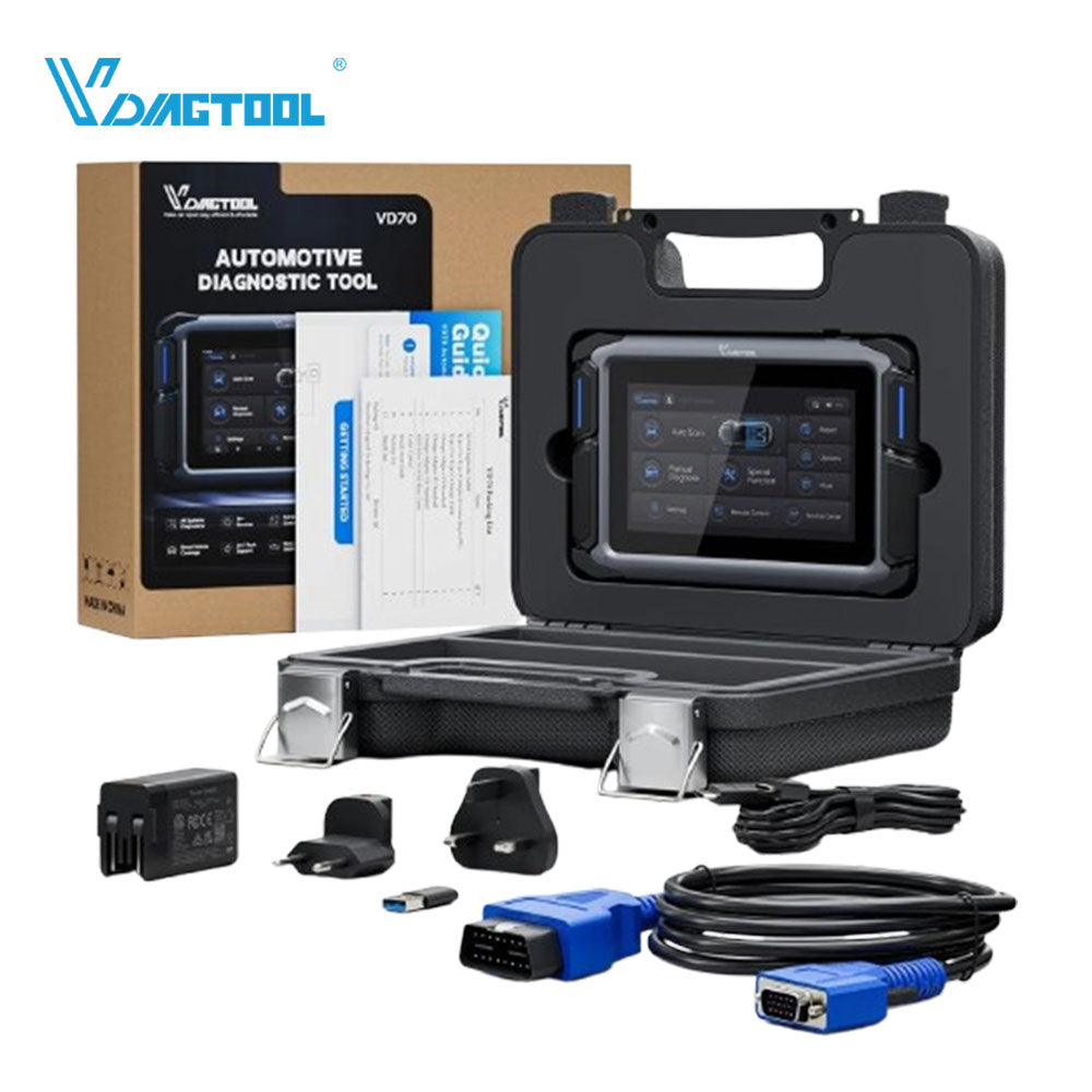 VDIAGTOOL VD70 Bidirectional Scan Tool - All System Diagnostics, ECU Coding, 39+ Reset Functions, CAN FD & DoIP