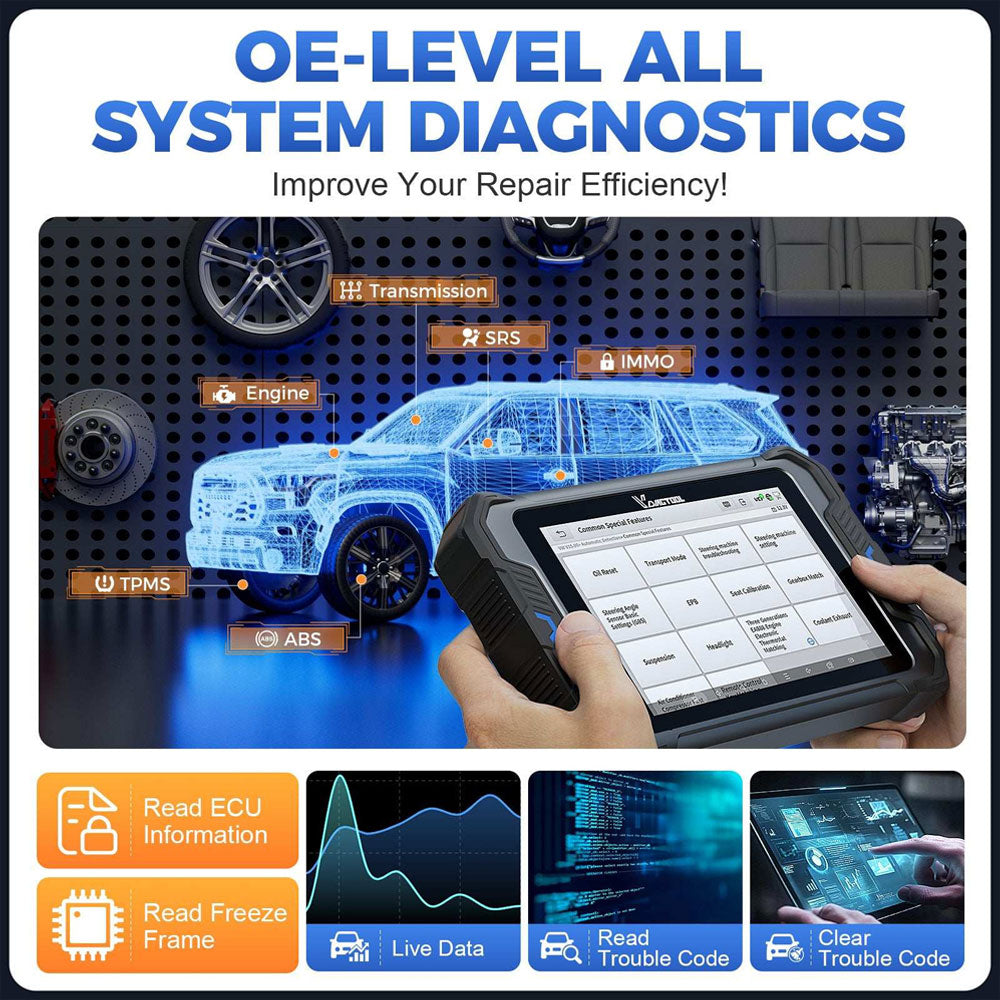 VDIAGTOOL VD80BT Lite Bidirectional Scan Tool with 28+ Maintenance Service Functions & ECU Programming