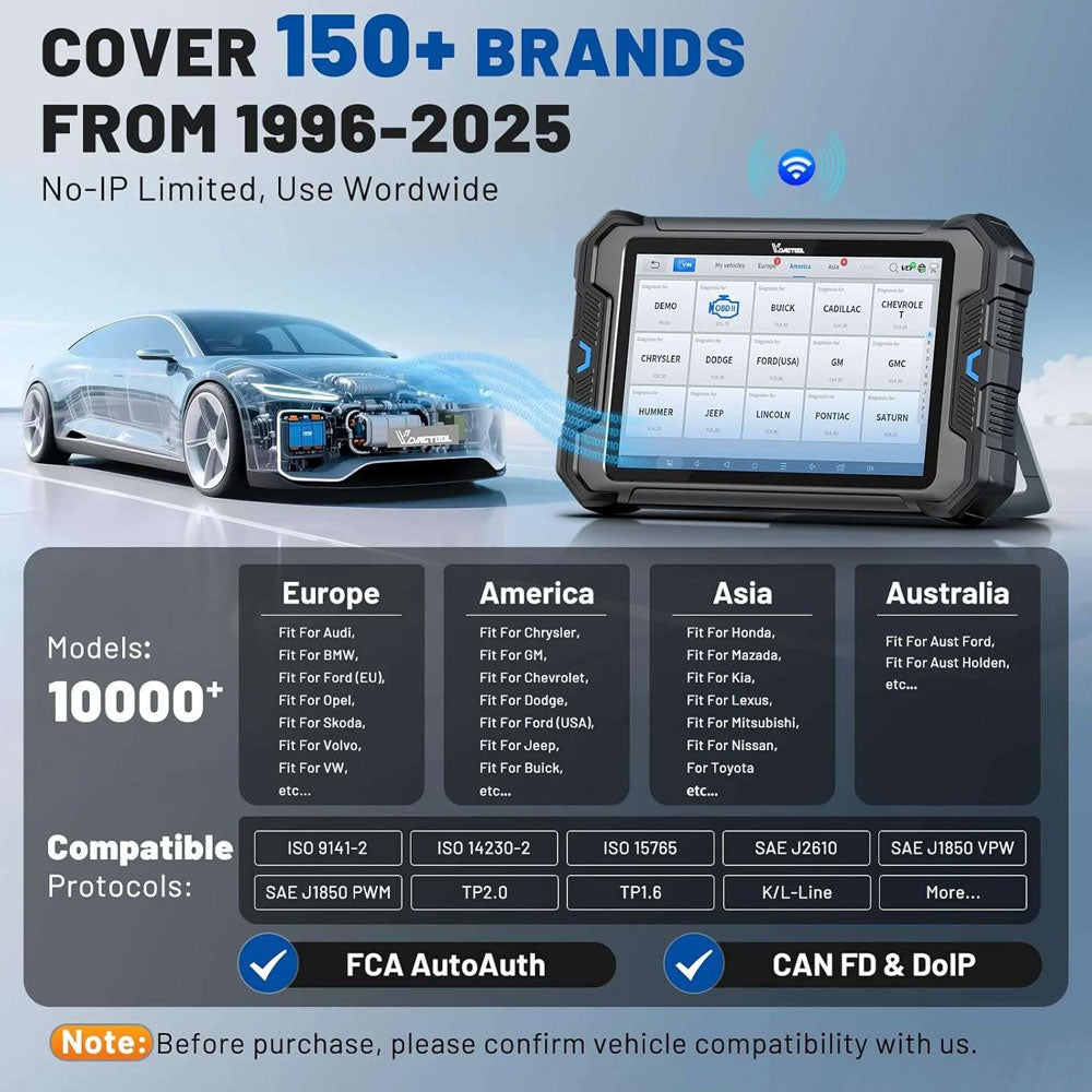 VDIAGTOOL VD80BT Bidirectional Scan Tool with 42+ Maintenance Service Functions & ECU Programming