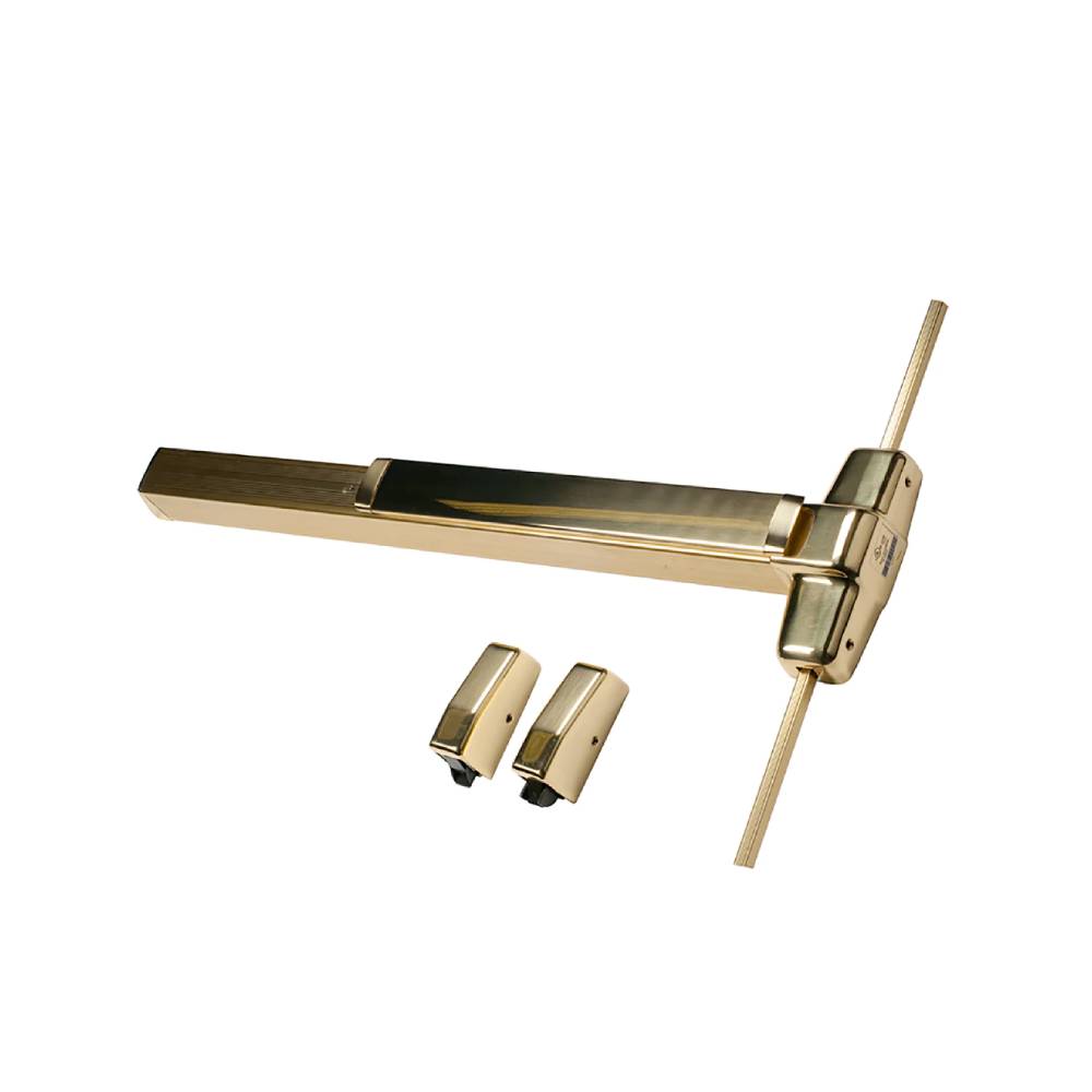 Von Duprin - 9927EO-3-US3 - Surface Vertical Rod Exit Bar - Wide Stile Pushpad - 36 Panic Device - Less trim - Bright Brass Finish - Grade 1