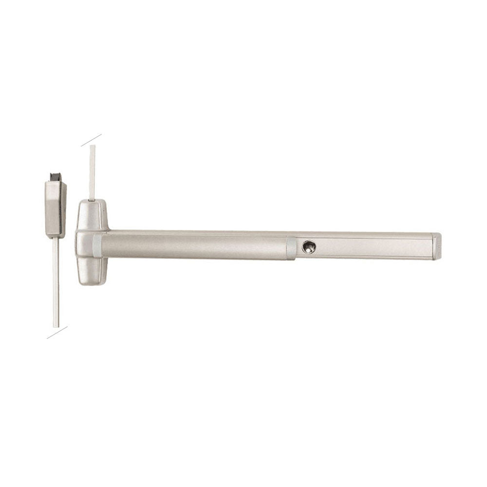 Von Duprin - CD9827 - Smooth Surface Vertical Rod Exit Bar with Wide Stile Pushpad - Exit Only - Less Bottom Rod - Cylinder Dogging - Grade 1