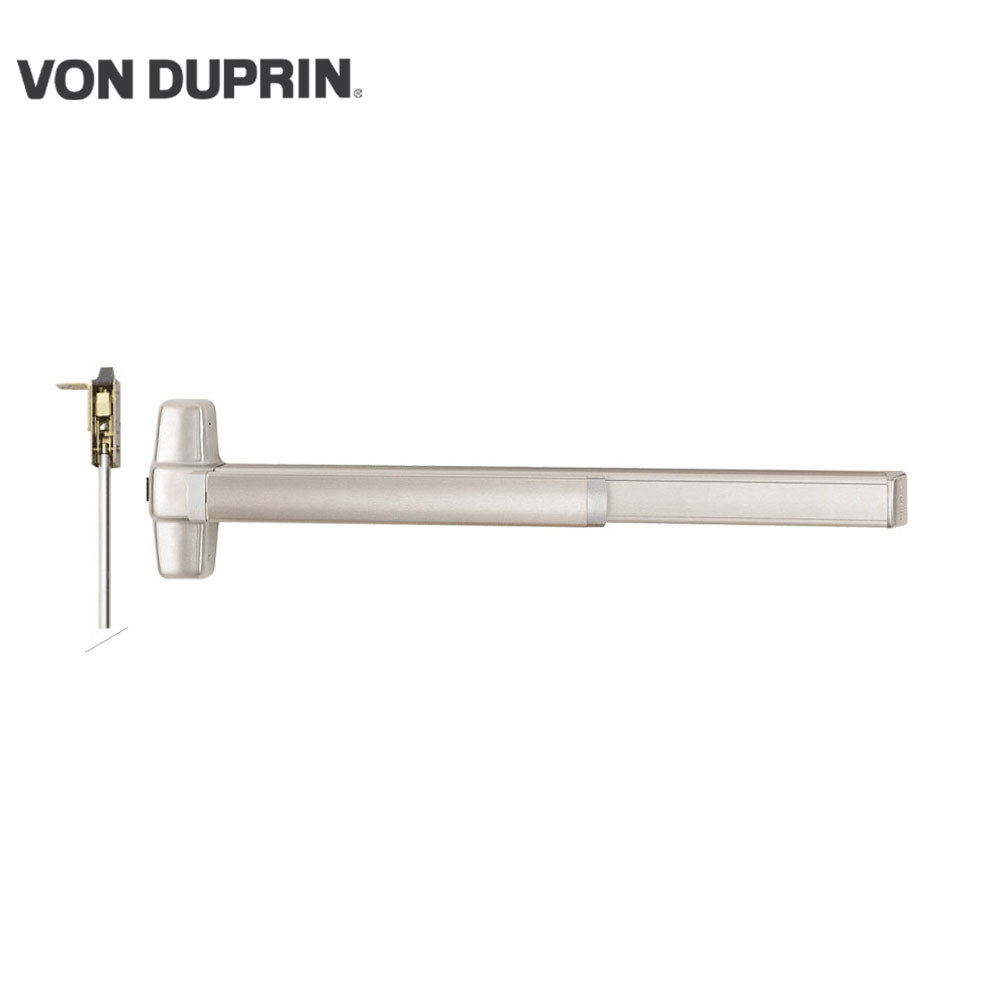 Von Duprin - LD9847 - Smooth Concealed Vertical Rod Exit Bar with Wide Stile Pushpad - Exit Only - Less Bottom Rod - Less Dogging - Grade 1