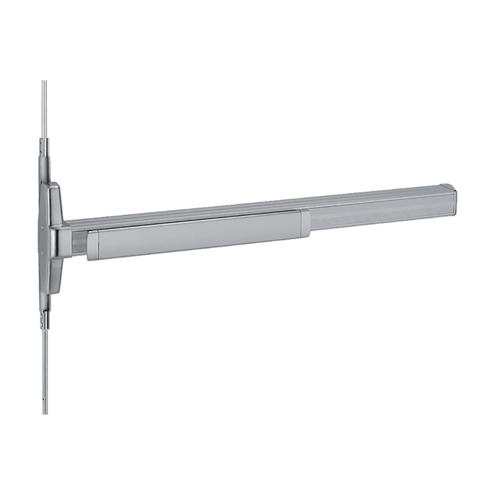 Von Duprin - QEL33A47A - Concealed Vertical Rod Exit Device with Narrow Stile Pushpad - Exit Only - Less Trim - Less Dogging - Electric Latch Retraction - Grade 1