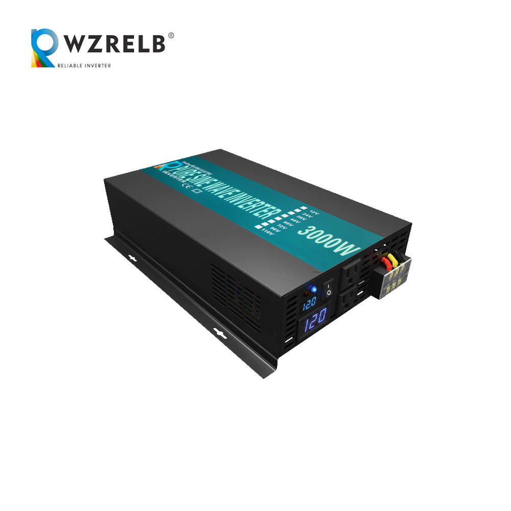 RBP - 12VDC to 120VAC 3000W Pure Sine Wave High Frequency Off Grid Solar Power Inverter