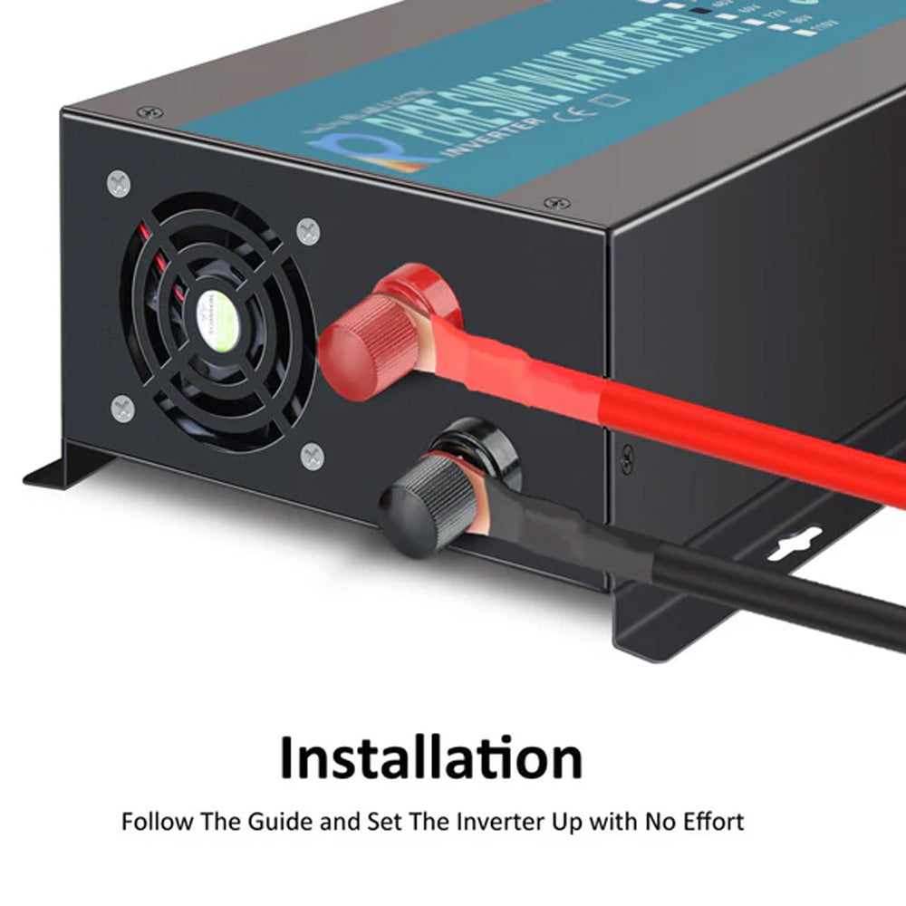 RBP - 800W Power Inverter 12VDC, 24VDC and 48VDC to 120VAC Pure Sine Wave High Frequency Off Grid Solar Inverter