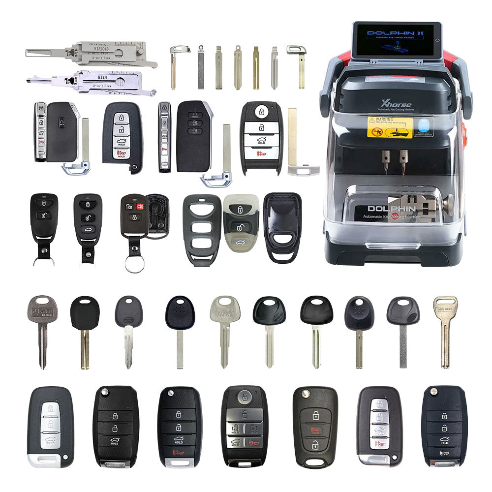 Kia Starter Pack Bundle with Xhorse XP-005L Key Cutting Machine, Remotes and Lishi