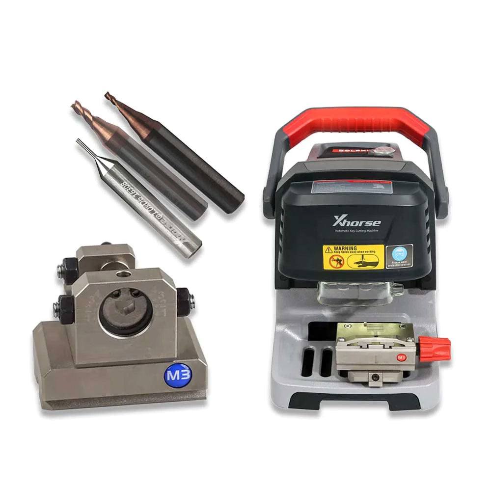 Xhorse Condor Dolphin XP005 with Tibbe M3 Jaw SL261-B and 2 Replacement Cutters and 1 Replacement Tracer Probe