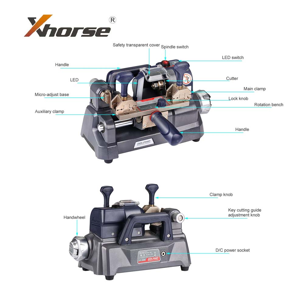 Xhorse Dolphin XP-008 Manual Key Cutting Machine (Open Box)