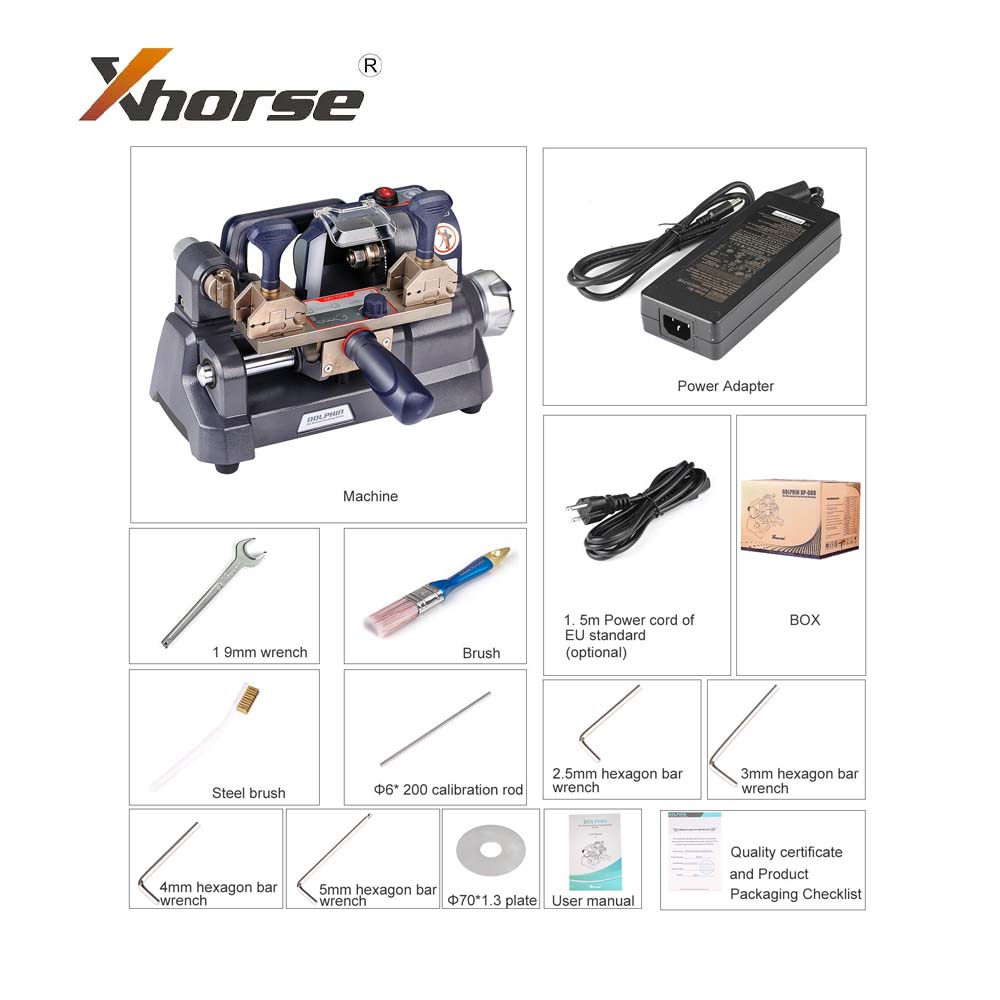 Xhorse Dolphin XP-008 Manual Key Cutting Machine (Open Box)