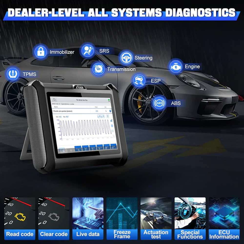 XTOOL - D7W - Full System Diagnostic Key Programmer-Scanner with Stable WIFI Connection and ECU Coding Function