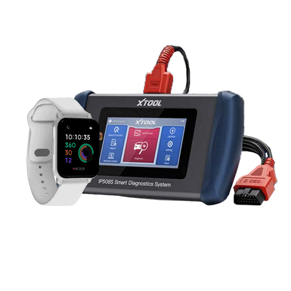 XTOOL InPlus IP508S OBD2 Diagnostic Tools Automotive Scanner with Free Autel OTOFIX Programmable Smart Key Watch