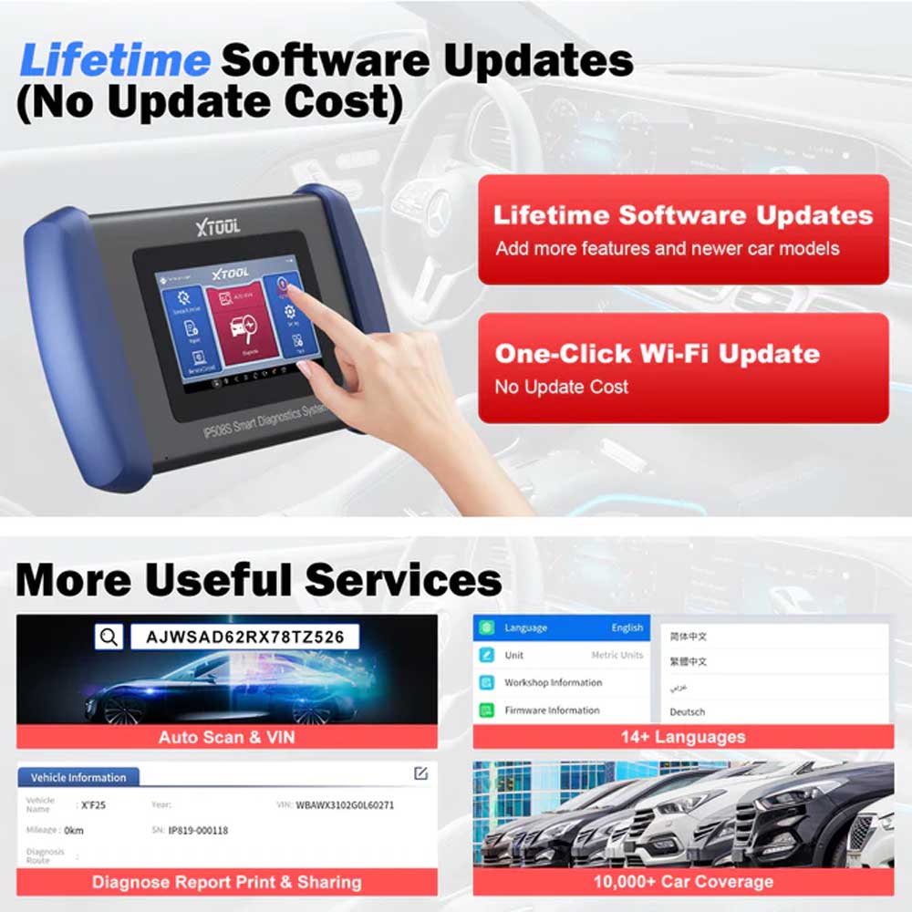 XTOOL - InPlus IP508S - OBD2 Diagnostic Tools Automotive Scanner