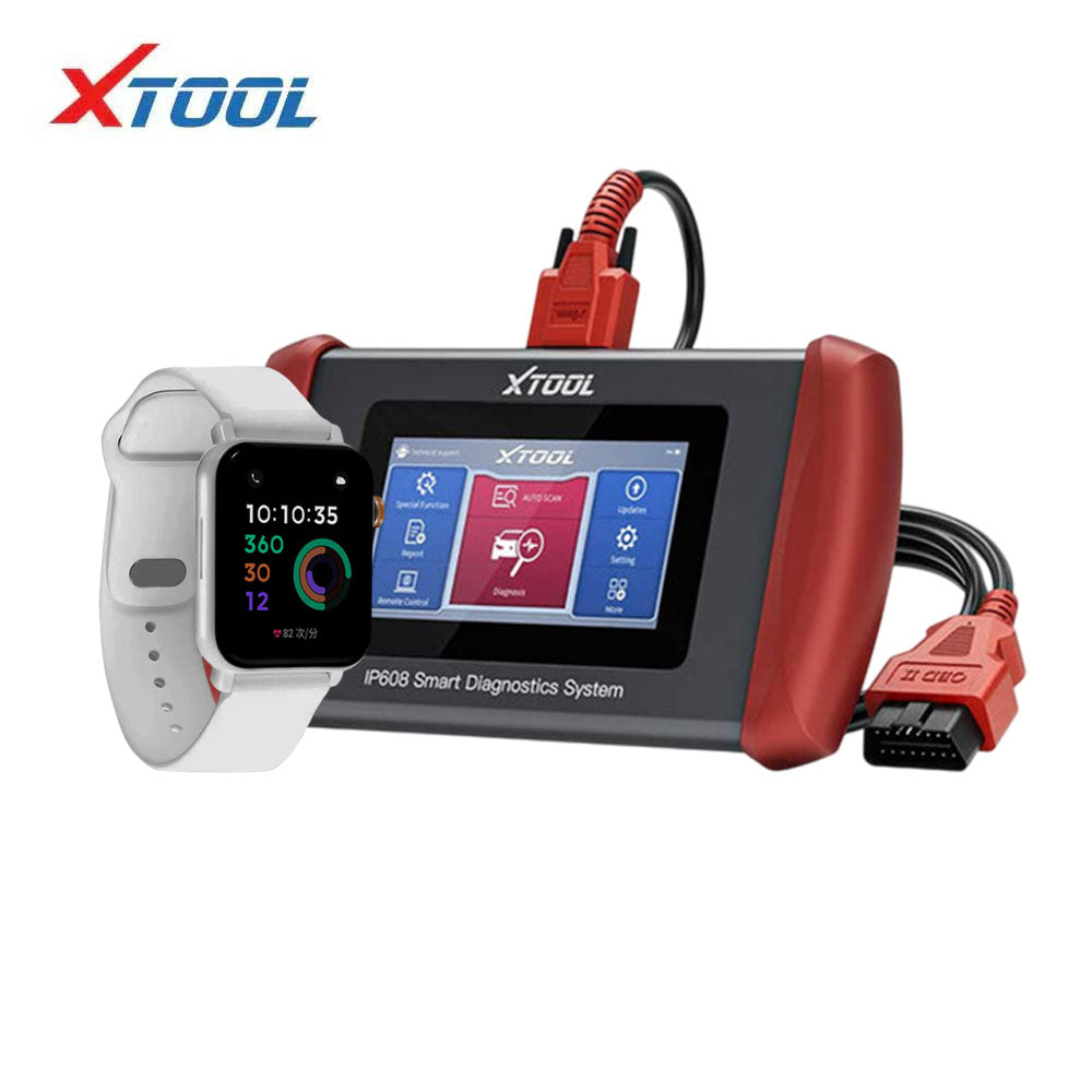 XTOOL InPlus IP608 OBD2 Automotive System Scanner Tools with Free Autel OTOFIX Programmable Smart Key Watch