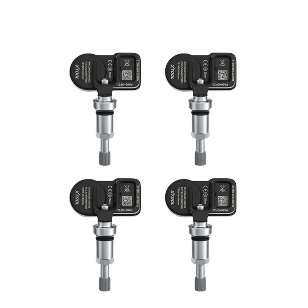 XTOOL - TS100 - Metal Version Programmable Tire Pressure Monitoring System Sensor with Dual Frequency (Pack of 4)