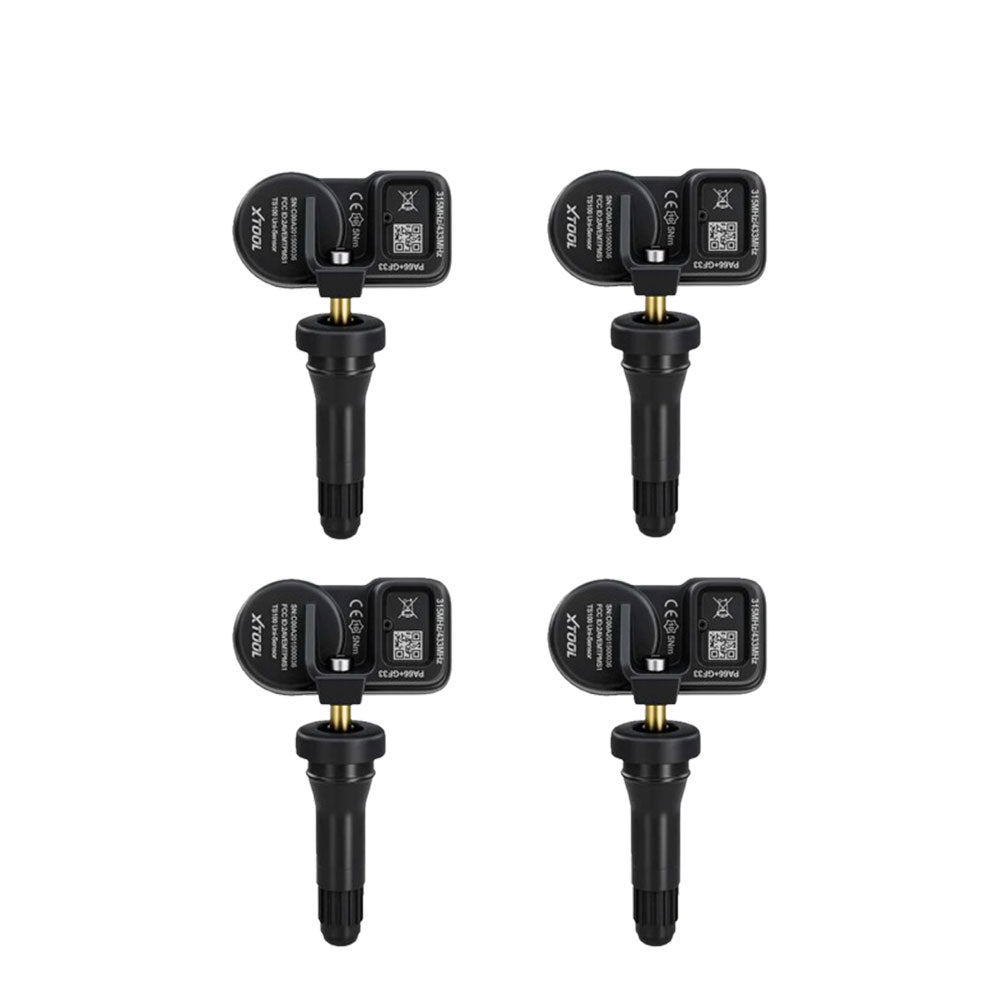 XTOOL - TS100 - Plastic Version Programmable Tire Pressure Monitoring System Sensor with Dual Frequency (Pack of 4)