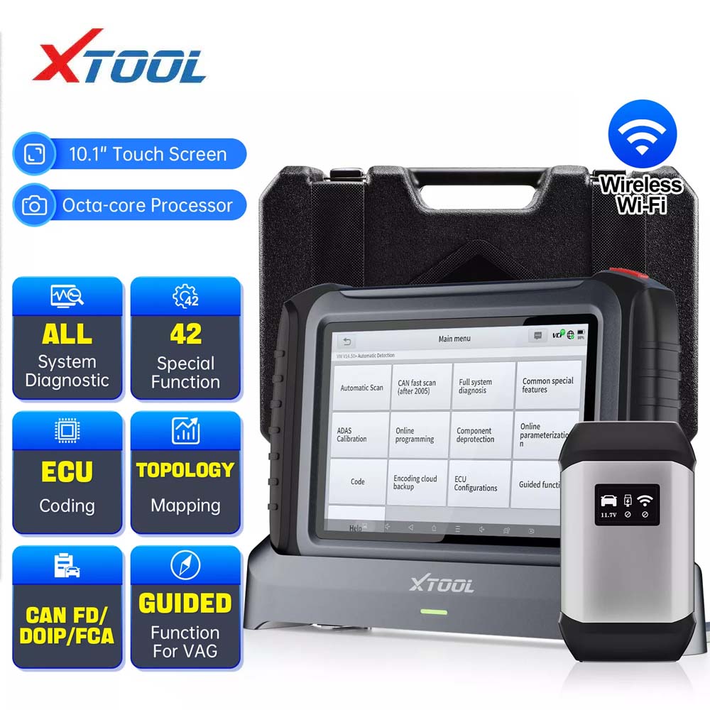 XTOOL - IP919 Bidirectional Car Scanning Tool with ECU Coding, 42+ Special Functions and Topology Mapping
