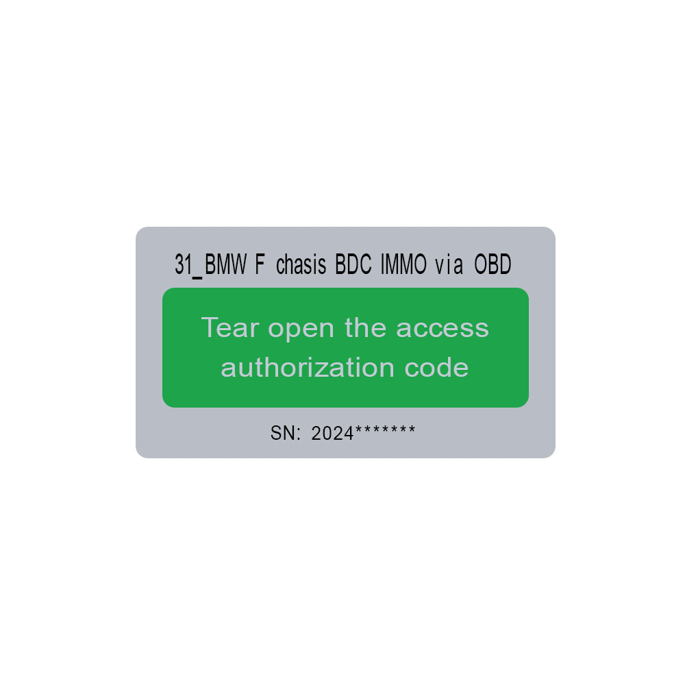 Yanhua ACDP A501 Single License Sticker for BMW F Chassis BDC IMMO Via OBD