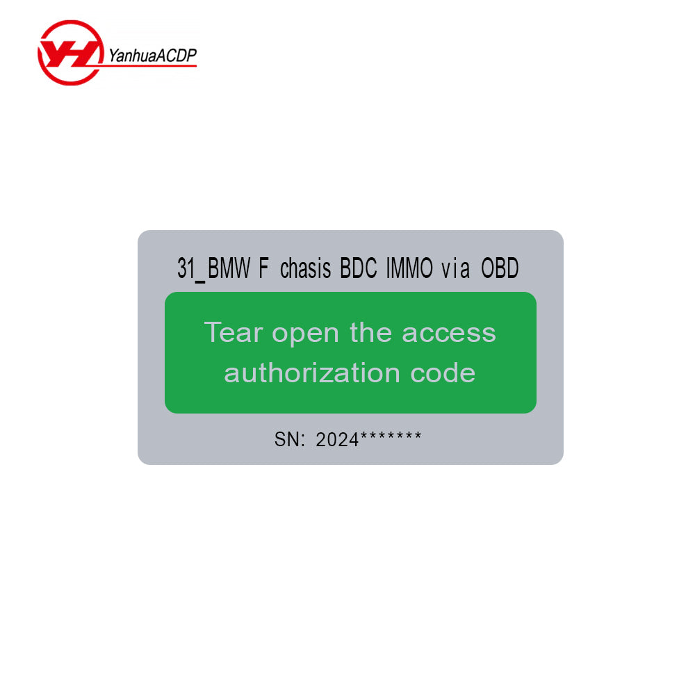 Yanhua ACDP A501 Single License Sticker for BMW F Chassis BDC IMMO Via OBD